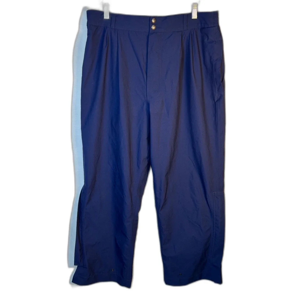 VTG Zero Restriction Navy Gore-Tex Shell Waterproof Outdoor Golf Pants Size L